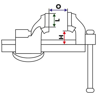Prof. Stålsmedet bænkskruestik med 100 mm kæber, fuldstøbte rørkæber og stor ambolt